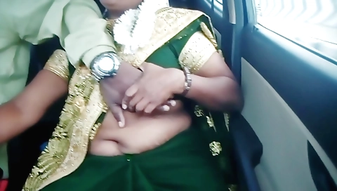 Indian girl riding a big dick in her car in her homemade porn