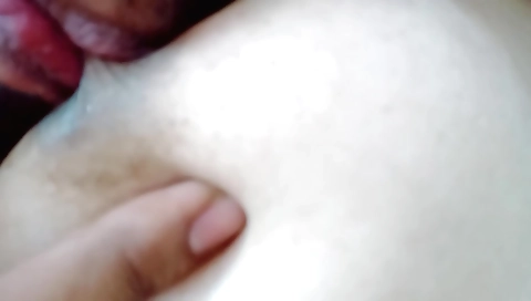 Indian teen with sexy nipples enjoys dildo fucking