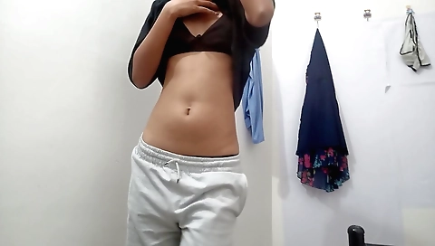 Indian amateur girl with small tits and a nice ass