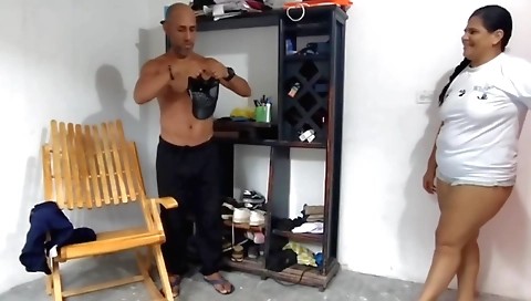 Indian chubby with a big ass gets fucked by her stepbrother-in-law