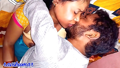 Amateur big-titted and small-titted brunette getting fucked