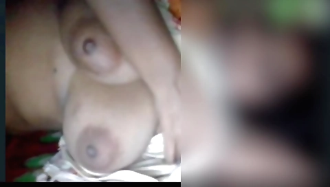 Solo porn video of my amateur brunette with big tits