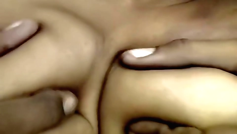 Indian girl with a big booty sucking and pressing a huge dildo