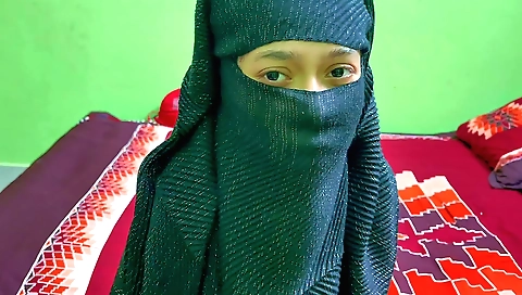 Indian girl with big booty in bikini doing something on bed