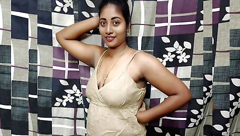 Indian hottie in a sexy dress gets fucked in her ass