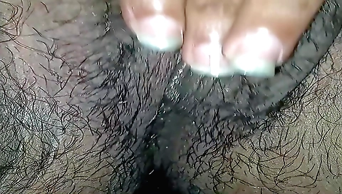 Amateur hairy sex video of a woman with a hairy pussy