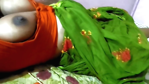 Hot guy gives a film to a blonde chick and takes part of it