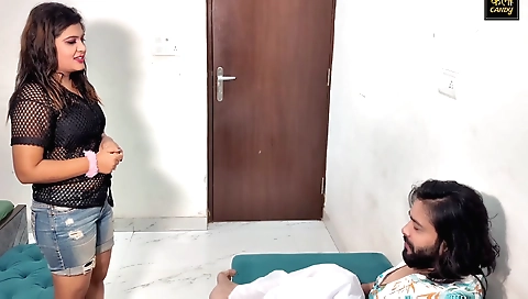 Indian stepsister is having fun at home with her stepbrother