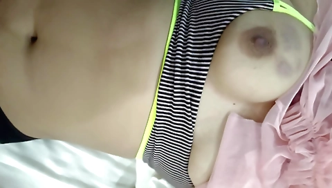 Indian hawt brunette with hairy pussy and large boobs