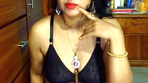 Indian brunette solo video of a sexy big tits girl