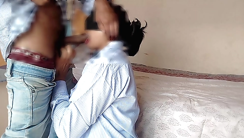 Indian brunette takes a cock in her ass and gets a creampie