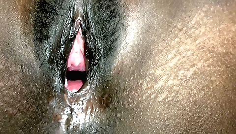 Indian girl with a huge black pussy gets her white penis in