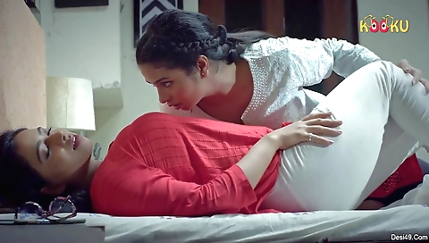 Hot lesbian sex scene between two 30+ busty lesbians