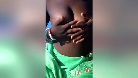 Indian girlfriend with big tits takes a dick on her face