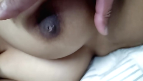 Stepmother fucks her stepbrother while masturbating