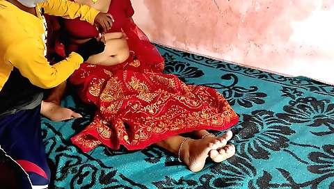 Indian girl with big tits plays with her shaved pussy