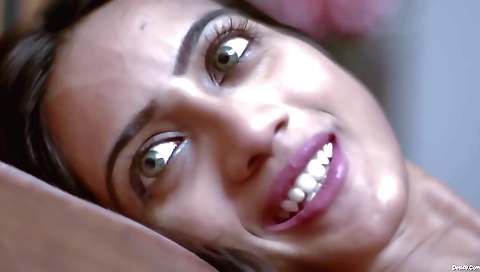 Brunette girl with long legs and a nice round ass is showing off