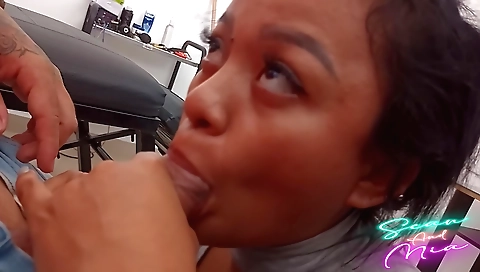 Webcam sex with a hot brunette with a hot stepsister