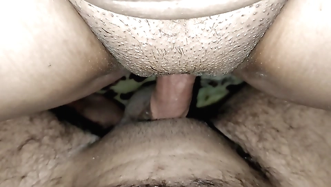 Busty amateur brunette fucks a big dildo on the bed