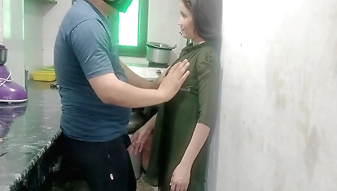 Stepsister And Stepbrother Hardcore Sex Video In Kitchen