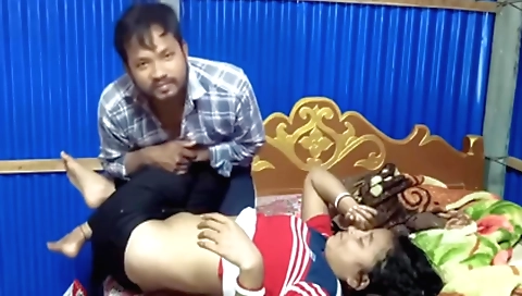 Indian teen 18+ with large tushy tits is getting her wet pussy