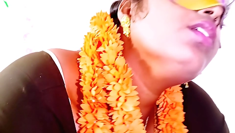 Big booty Indian stepmom fucks her stepson in the bed