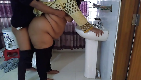 Indian babe with a 45 year old aunty gets fucked by her neighbor
