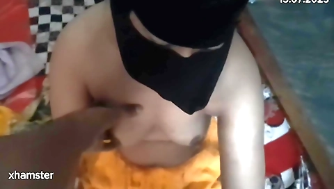 Hot girl with big boobs shows her beautiful body in pov