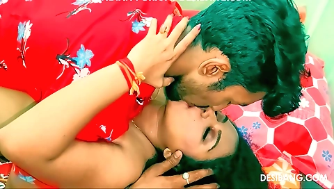 Busty brunette with natural breasts and a nice mouth on my bed