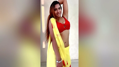 Redhead with big tits is having fun in her bedroom