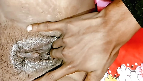 Hairy girl in amateur porn video taking part in threesome