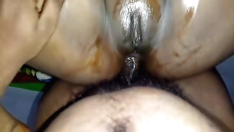 Hot girl sucks her ass and gets it penetrated in POV