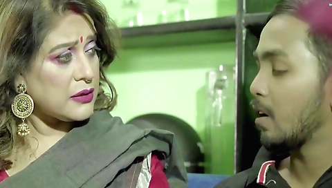 Brunette milf is ready to give all of her body to stepson in fetish