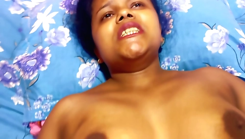 Busty brunette chick getting off in pov porn video