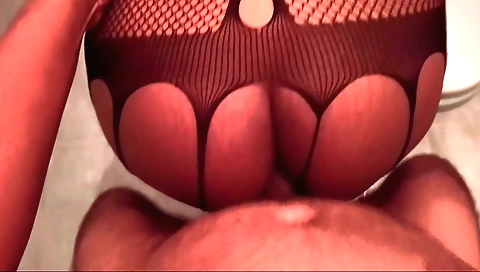 Hairy asshole in a bathroom anal fuck by busty slut 3d