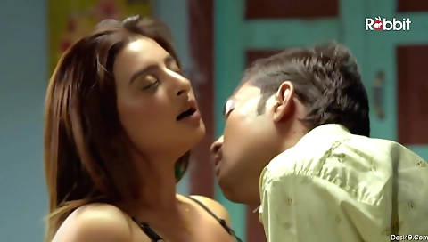 Big tits red hair woman in a sexy dress with a black box