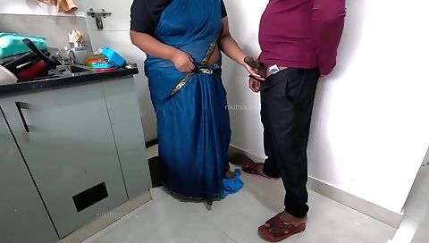 Amature handjob video with a busty lady in a sexy outfit