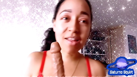 Indian brunette plays with a dildo on the kitchen floor