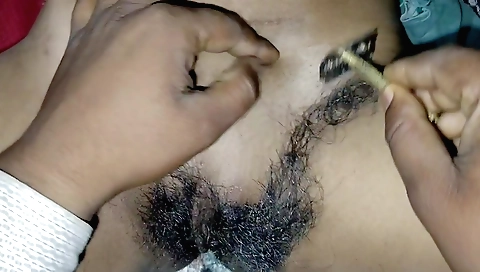 Amateur hairy indian babe gets a hairy pussy shot in pov