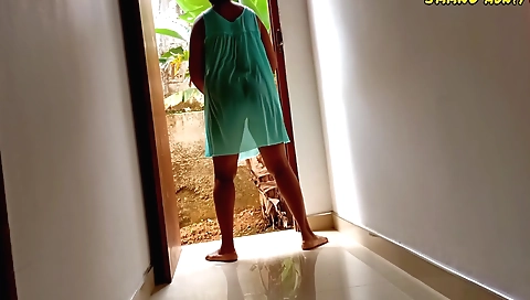 Indian babe in a sexy outfit masturbating on a bed