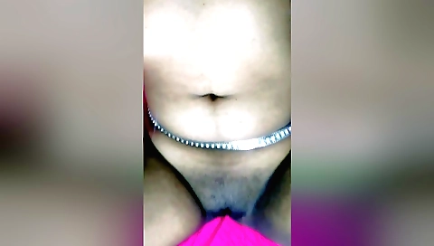 Indian brunette plays with her big dick in POV video