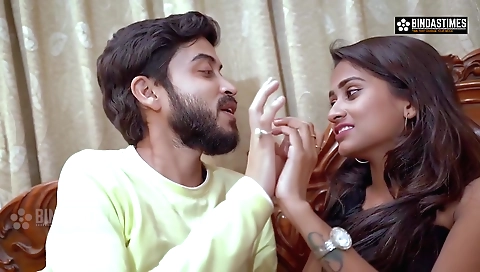 Indian pornstar enjoys a hot threesome with two horny guys