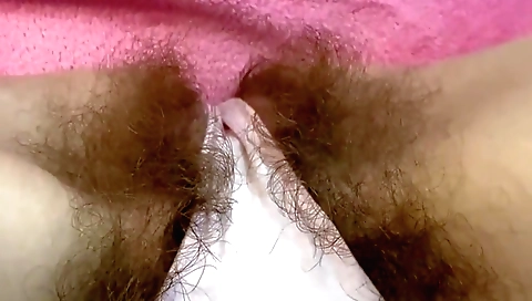 Indian schoolgirl shows her hairy pussy in solo video