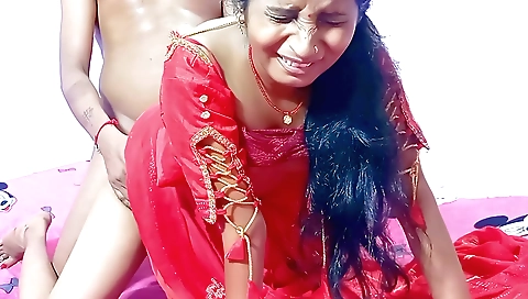 Indian step fantasy with a hot brunette girl and a guy