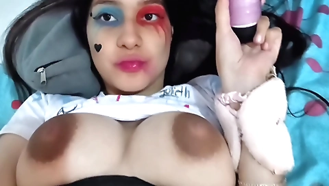 Indian girlfriend with natural boobs 1st time and 2nd time