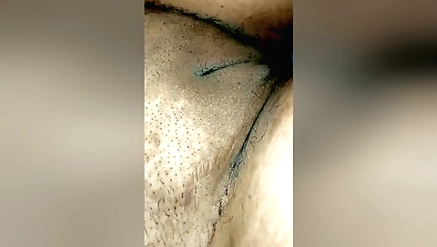 Indian girl after a shower ends up in the bathroom