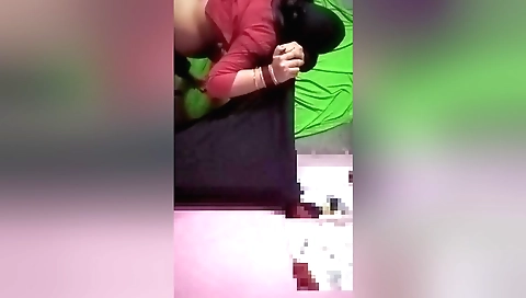 Indian amateur girl is playing with her boyfriend's big dick