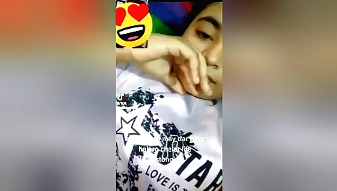 Indian amateur babe shows her small boobs on webcam