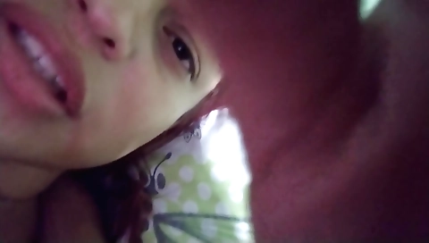 Amateur brunette video with a handjob and cumming in side